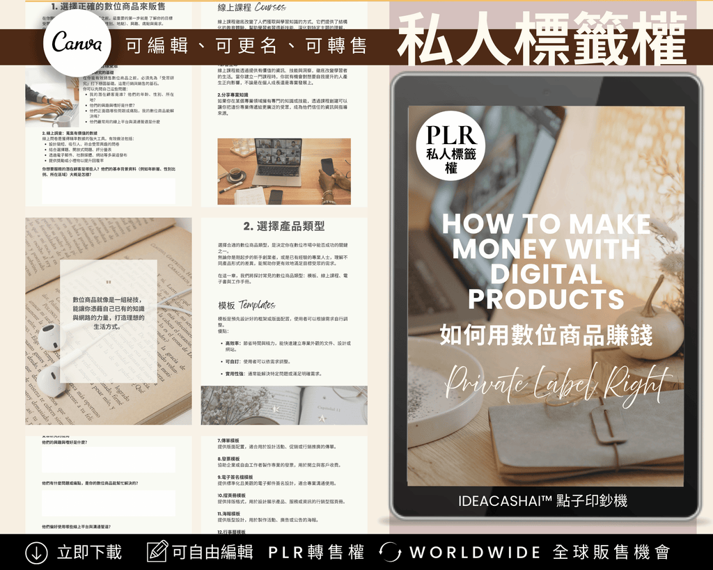 Example of Passive Income Guide Chinese Edition used by coaches and solopreneurs ｜ 被動收入指南 繁體中文版 使用範例，適合教練與內容創作者